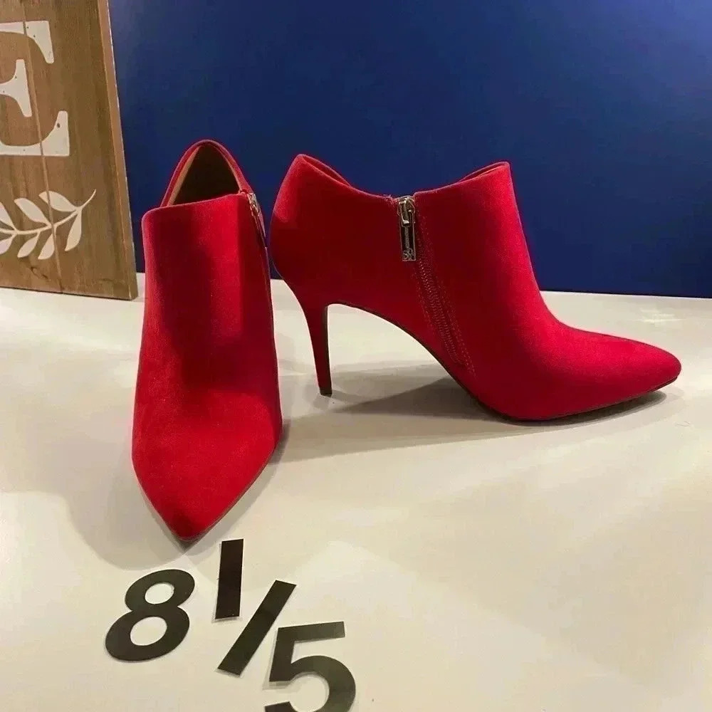 Jessica Simpson Red Stiletto Ankle Boots
